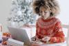 Online Christmas shopper
