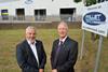 PALLET_TRACK_Northern Hub_launch. Mark Pulford and Wigan councillor David Molyneux