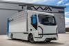 Tevva Battery Electric Truck - Diagonal view, full vehicle, day 2