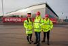 L-R Maria Torrent March Warehouse Director, Andrew Baxter Managing Director, Graham Dezelsky General Manager Logistics at Corby Warehouse