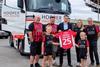 Hooper Haulage with Lincoln City FC executive Bobby Coppings