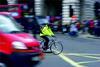 Cyclist in traffic