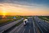 Sunset on the M1