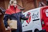 DPD delivery driver with handheld