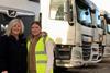 (L to R) Jan Smith, Driver Resource Specialist at Encore with Charlotte Redfern, Encore’s new female HGV Class I Driver for AVARA Foods