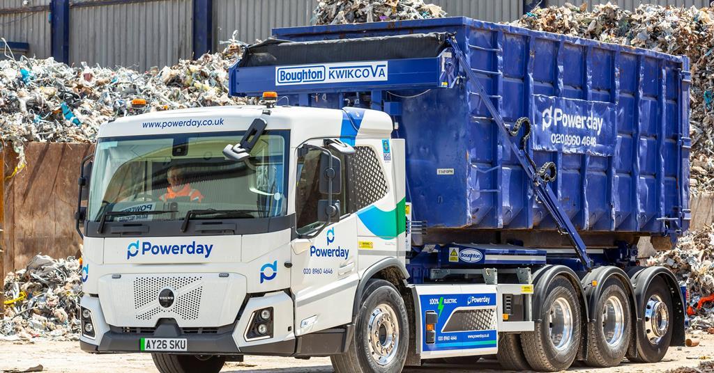 Powerday adds first electric Volvo FM Low Entry hookloaders to fleet