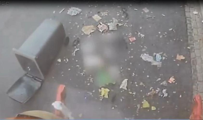 Shocking film footage has emerged of a large explosion in a refuse ...