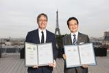 Yusen Logistics_left Stéphane Baudry,Walden Group and right Hiroki Harada, Yusen Logistics Group