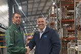 DX Group - Ben Weldon, Director HBC Logistics (left) Steve Bescoby, MD Logistics & SameDay at DX Group (right)