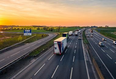 Sunset on the M1