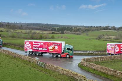 We Love Cake trucks on road