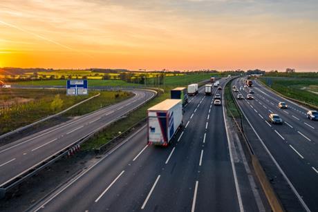 Sunset on the M1