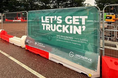 Gridserve eHGV hub construction