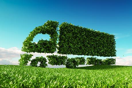 Eco,Friendly,Transportation,Concept.,3d,Rendering,Of,Green,Green,Truck