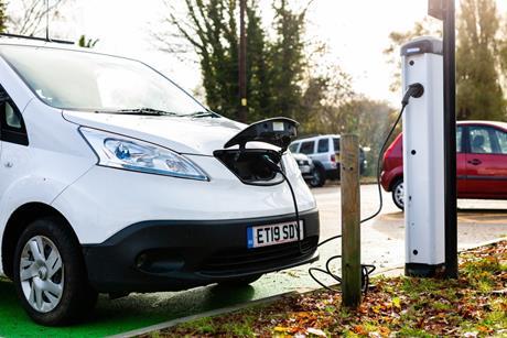 electric van charging in Woodbridge