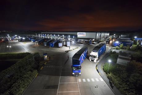 Palletline's Hub at Night