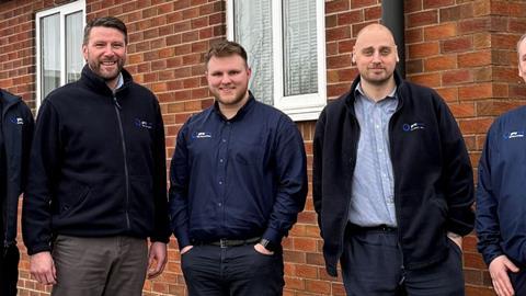 L to R - Marc Pallagi, Stephen Croxford, Ashley Gunnell, Stuart Haskins and Ian Mansley join the operations team at Prohire