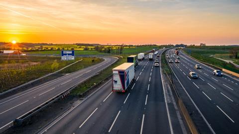 Sunset on the M1