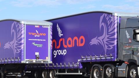 Transland liveried trailers