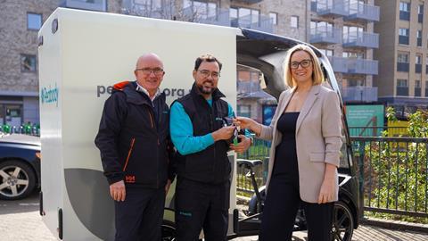 Northgate hands over first electric cargo bike to Peabody