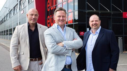 L-R Chris Mitchell, Europa CEO Andrew Baxter and Paul Hinchley