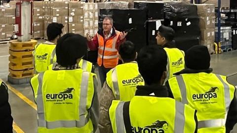 Rob Yates from Europa talking to the students