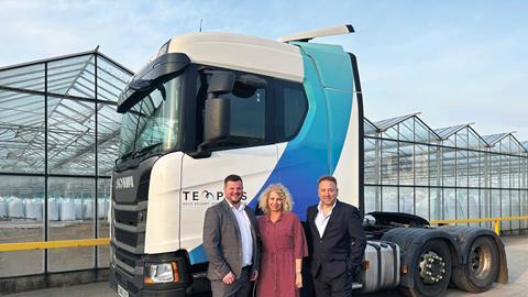 Left to right Marcus Drury, MD of Temples Transport, Julie Feltwell, MD of Buffaload Logistics, Ross Taylor, CEO of Buffaload Logistics.