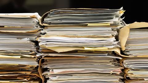 Paperwork pile