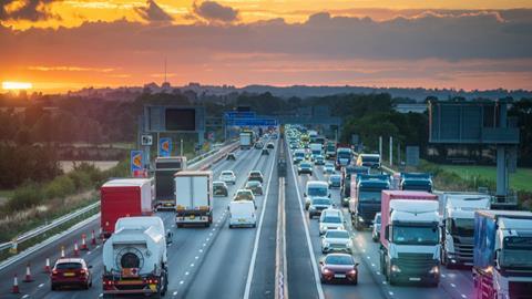 heavy motorway traffic
