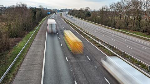 lorries on UK roads