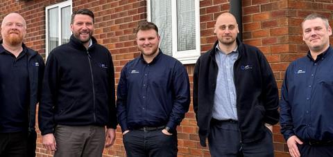 L to R - Marc Pallagi, Stephen Croxford, Ashley Gunnell, Stuart Haskins and Ian Mansley join the operations team at Prohire