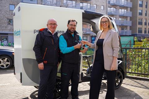 Northgate hands over first electric cargo bike to Peabody