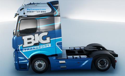 BIG Transport livery - studio shot side on