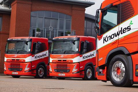 Knowles Logistics has taken delivery of three new Volvo FM Electric 4x2 tractor units for  operation on a contract with Princes.