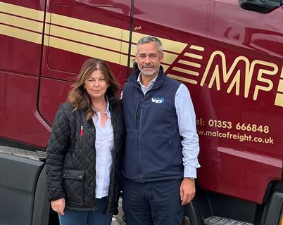Left - Alison Jeffrey, Managing Director, Malco Freight, Right - David Brown, Managing Director, UPN