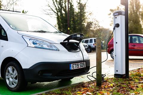 electric van charging in Woodbridge