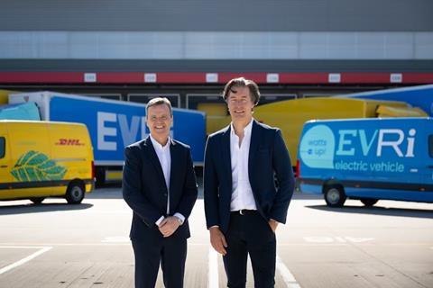 Pablo Ciano, CEO of DHL eCommerce (left) with Martijn de Lange, CEO of Evri.