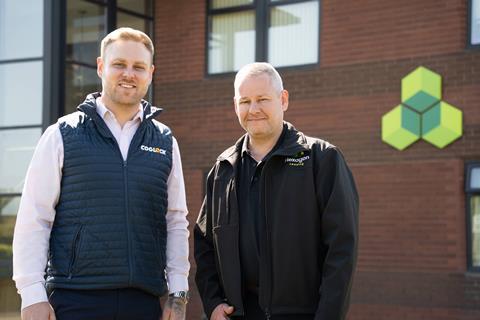 Chris Coghill, founder and director of CogLock (left) with Andy Towns, operations director at Hexagon Leasing.
