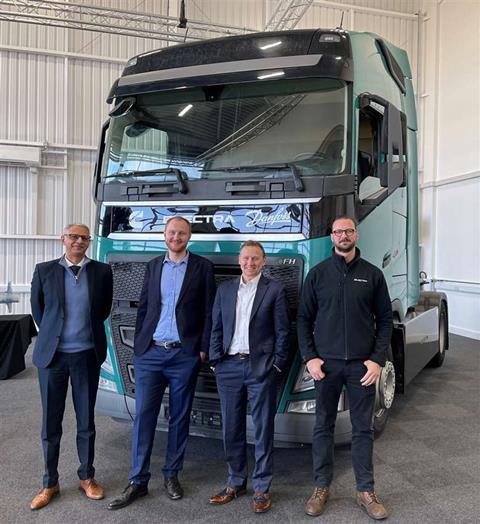 20230216-132317-17Xe-powertrain-dev-team-members-left-to-right-Sunil-Maher-APC-Pawel-Ranoszek-Danfoss-John-Bennett-Cummins-and-Ben-Smith-Electra