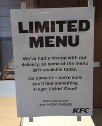 KFC no chicken