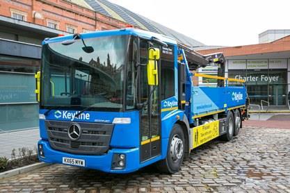 Travis Perkins' Keyline subsidiary had a Mercedes Benz Econic at the show.