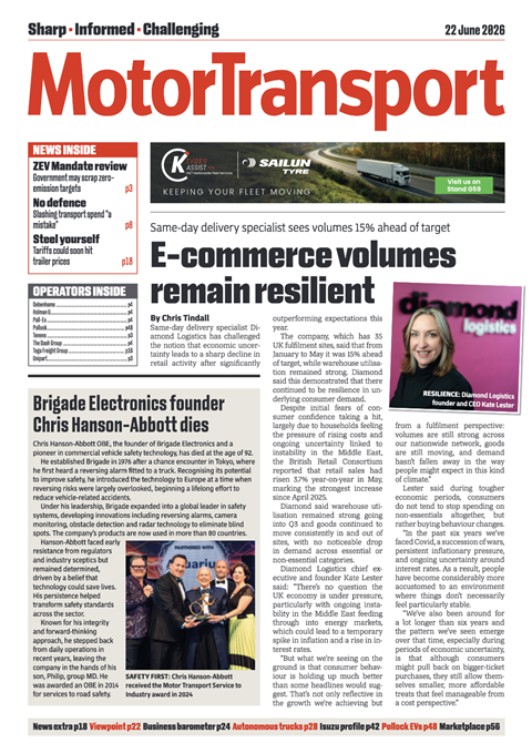 MotorTransport magazine cover dated 22 June 2026
