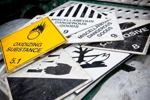 hazardous goods sign