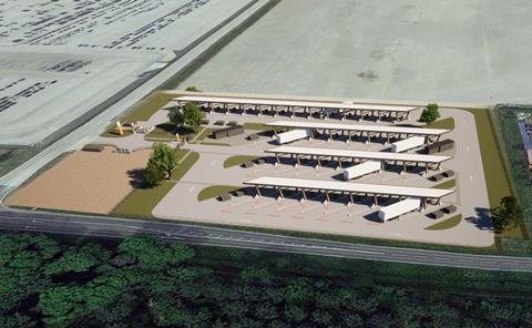 Milence visual of Immingham HGV charging hub final phase