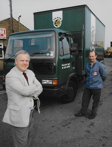 Alan Moody pictured in 1990 after the firm entered into partnership with British Rail to develop an overnight parcel operation called Track 29.