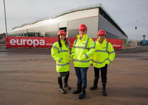 L-R Maria Torrent March Warehouse Director, Andrew Baxter Managing Director, Graham Dezelsky General Manager Logistics at Corby Warehouse
