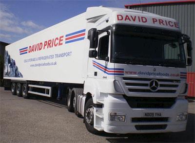 David Price Foods liveried Merc truck