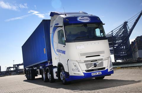 Maritime Transport has taken delivery of 20 Volvo FH Aero 6x2 tractor units, the largest FH  Aero order in the UK to-date.