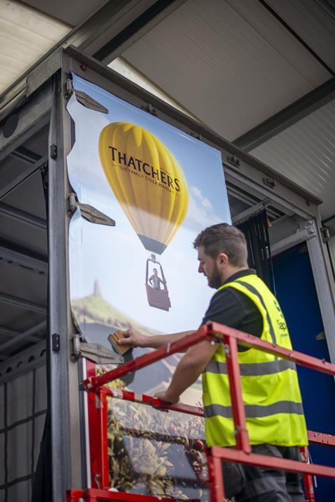 Gregory Group's branded trailers for Thatchers Cider