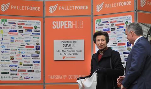 HRH The Princess Royal attended the new Super Hub Opening of PalletForce in Burton upon Trent today, where she unveiled a plaque and was given a Truck as a present for attending.